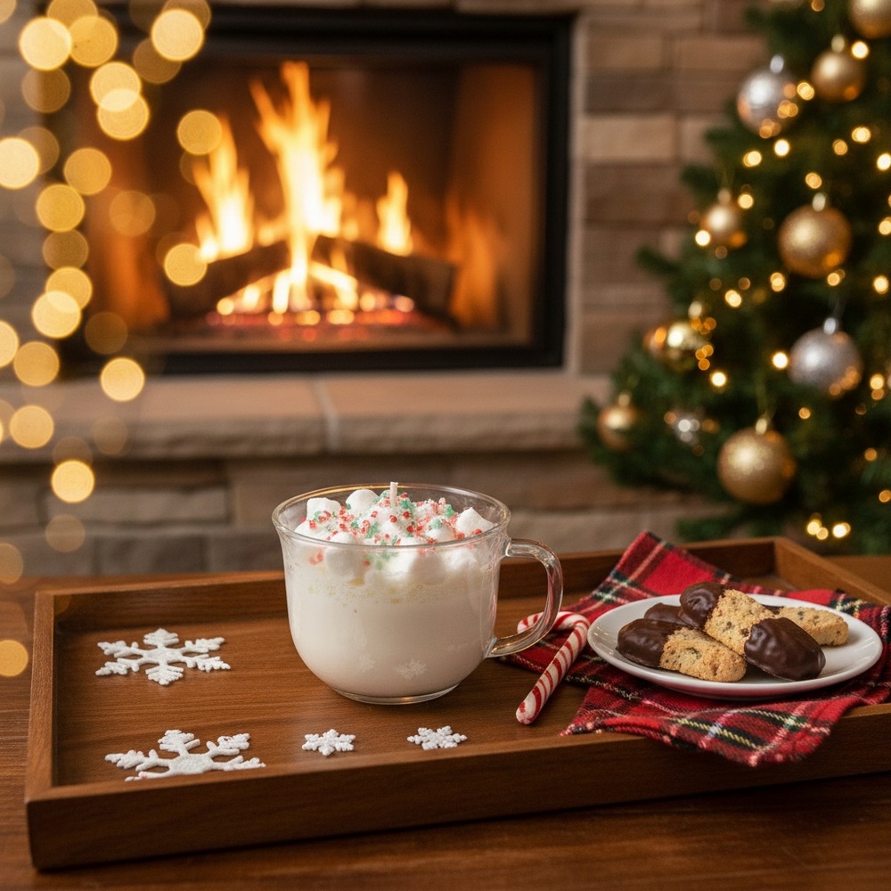 Festive Holiday Candle